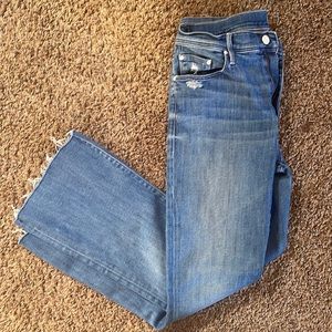 Mother Boot Cut Crop Jeans